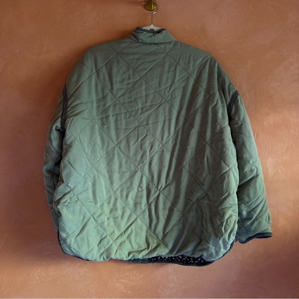Blank NYC Reversible Quilted Floral Jacket Green Small - Picture 9 of 13